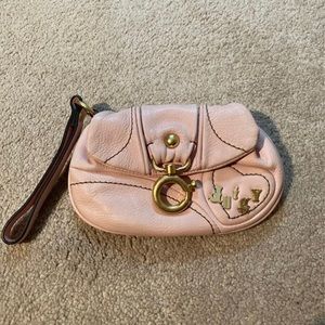 Juicy Couture Leather Pink Wristlet!